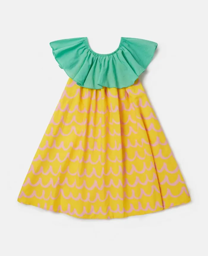 Kids Dresses and Jumpsuits Stella McCartney Flower Graphic Tank Dress Yellow
