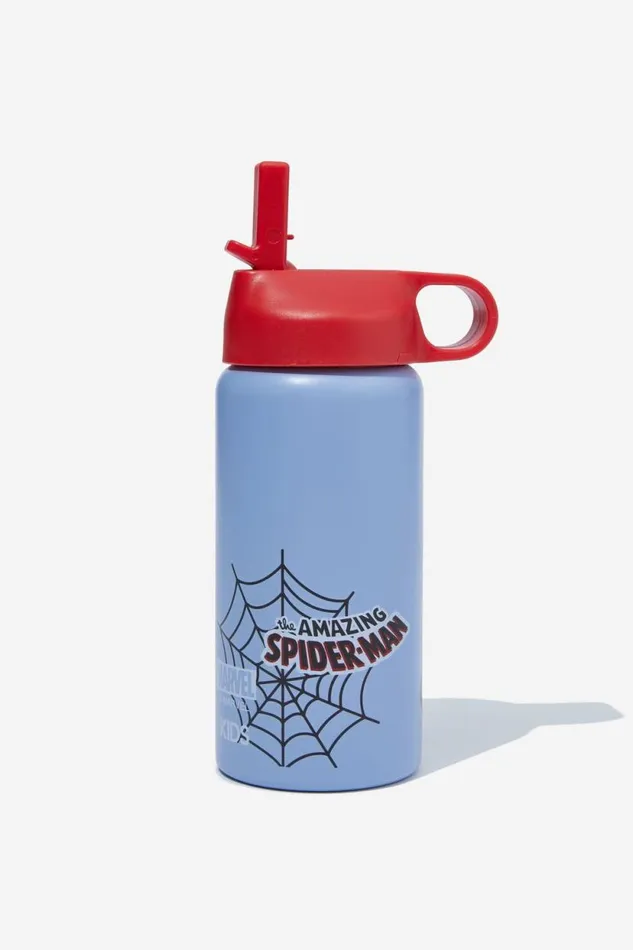 Kids Metal Drink Bottle Lcn Mar Spidermandusty Blue GirlsBoys Cotton On Drink Bottles Kids Metal Drink Bottle Lcn Mar Spidermandusty Blue GirlsBoys Cotton On Drink Bottles