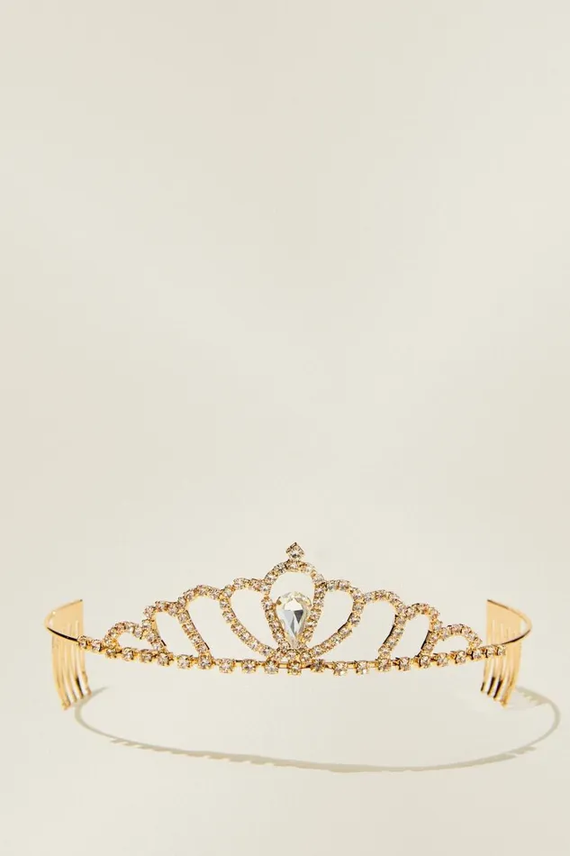Kids Novelty Headband Goldy Princess Tiara Girls Cotton On Hair Accessories