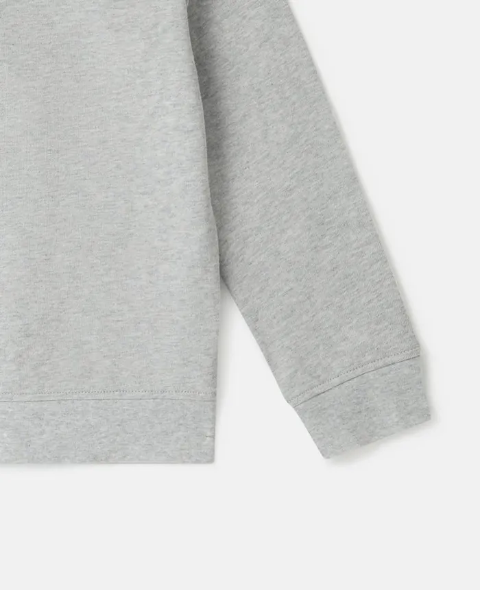 Kids Outerwear Stella McCartney Shark Zip Hoodie Grey Melange