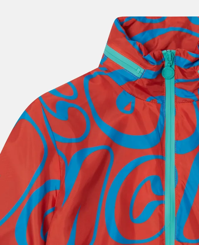 Kids Outerwear Stella McCartney SMC Print Hooded Jacket Redblue