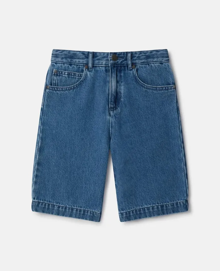 Kids Pants and Shorts Stella McCartney Board Length Denim Shorts Blue