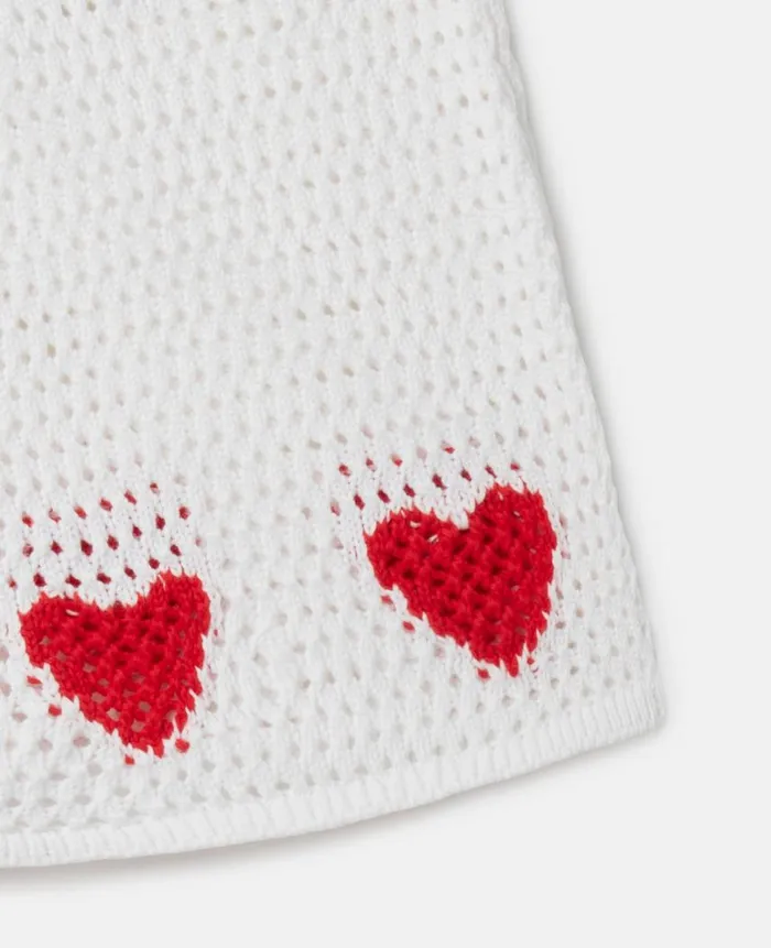 Kids Pants and Shorts Stella McCartney Heart Crocheted Shorts White