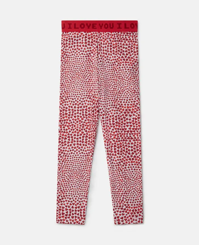Kids Pants and Shorts Stella McCartney High Summer Hearts Leggings High Summer Hearts
