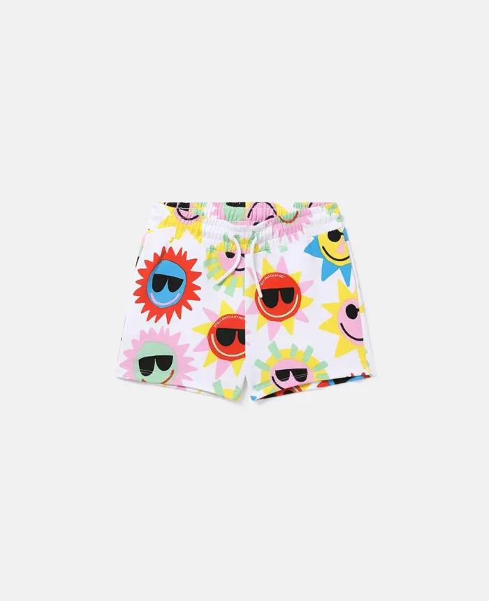 Kids Pants and Shorts Stella McCartney Sunshine Print Shorts White Multicolour Kids Pants and Shorts Stella McCartney Sunshine Print Shorts White Multicolour