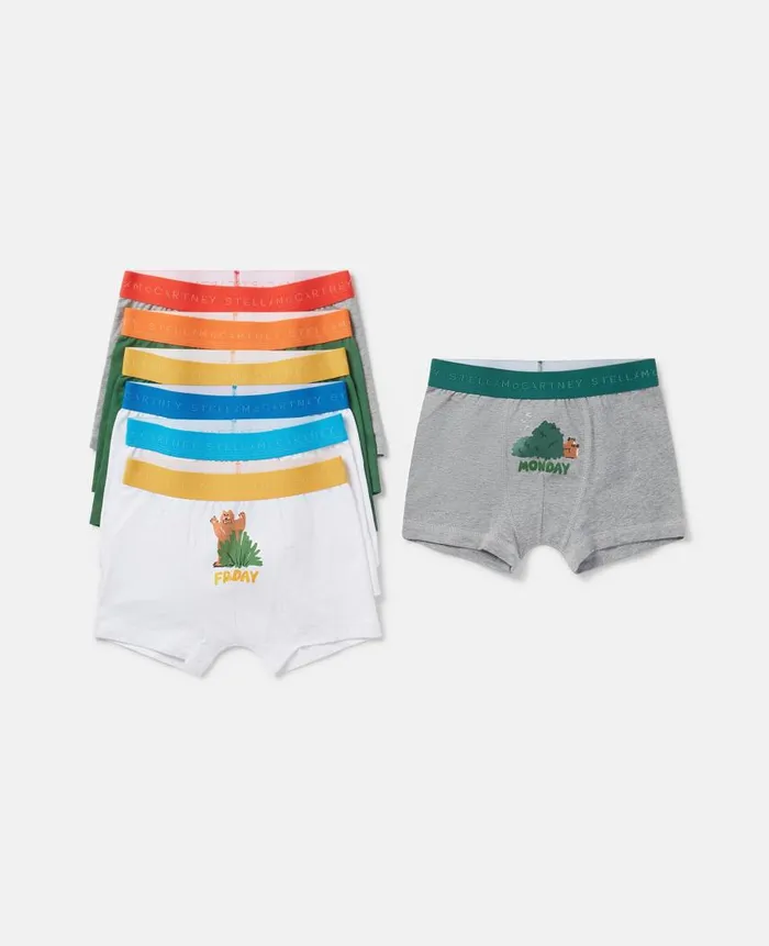 Kids Shoes And Accessories Stella McCartney 7 Pack Of Bear Badge Days Of The Week Boxers Multicolour Kids Shoes And Accessories Stella McCartney 7 Pack Of Bear Badge Days Of The Week Boxers Multicolour