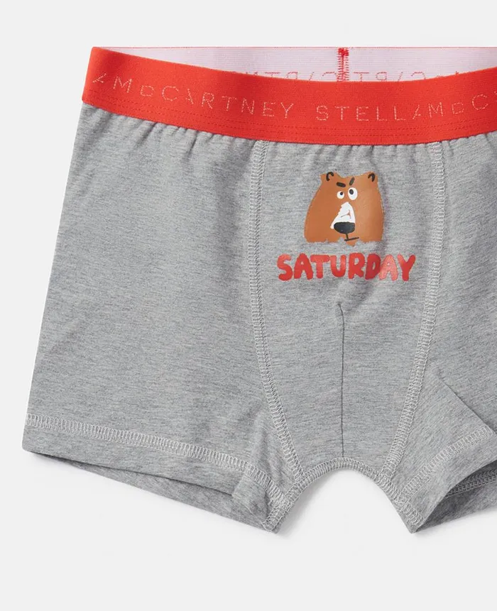 Kids Shoes And Accessories Stella McCartney 7 Pack Of Bear Badge Days Of The Week Boxers Multicolour