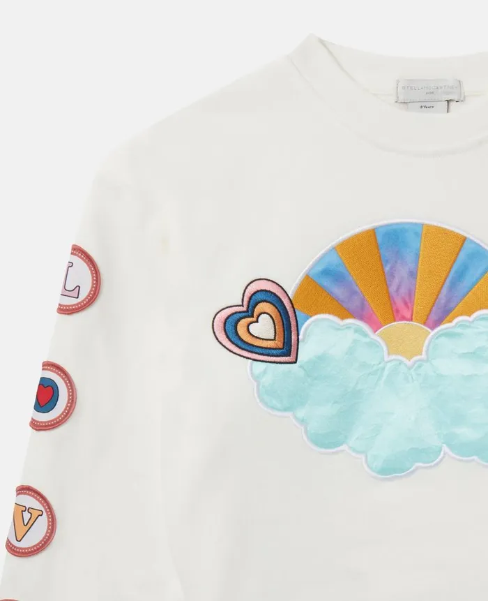 Kids Sweaters and Cardigans Stella McCartney I Love You Embroidered Sweatshirt I Love You