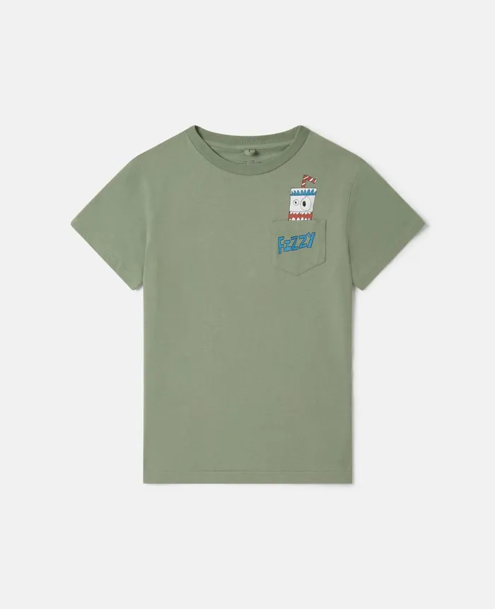 Kids TShirts And Sweatshirt Stella McCartney Fizzy Drink TShirt Green