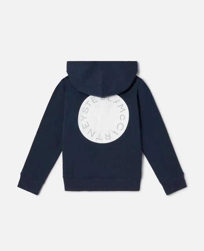Kids TShirts And Sweatshirt Stella McCartney Stella Logo Zip Hoodie Navy