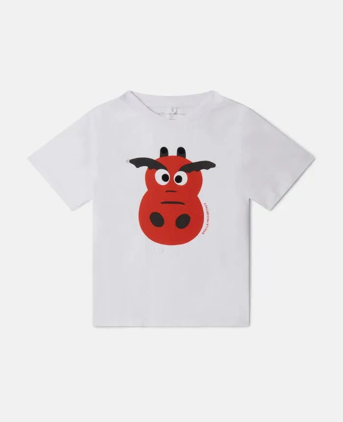 Kids TShirts And Sweatshirt Stella McCartney Year Of The Dragon TShirt White
