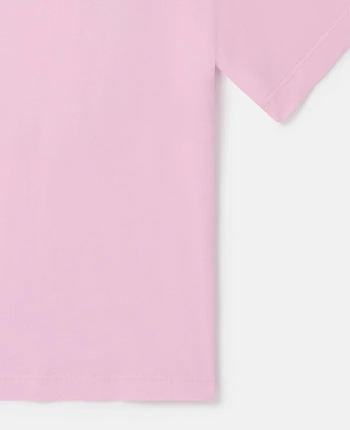 Kids TShirts And Tops Stella McCartney Medallion Logo TShirt Pink