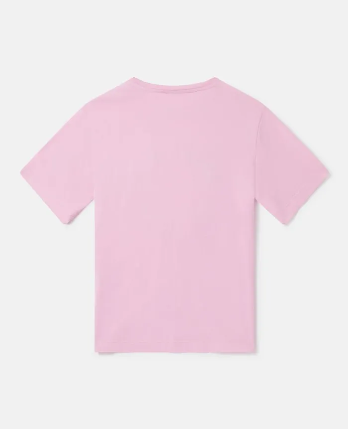 Kids TShirts And Tops Stella McCartney Medallion Logo TShirt Pink