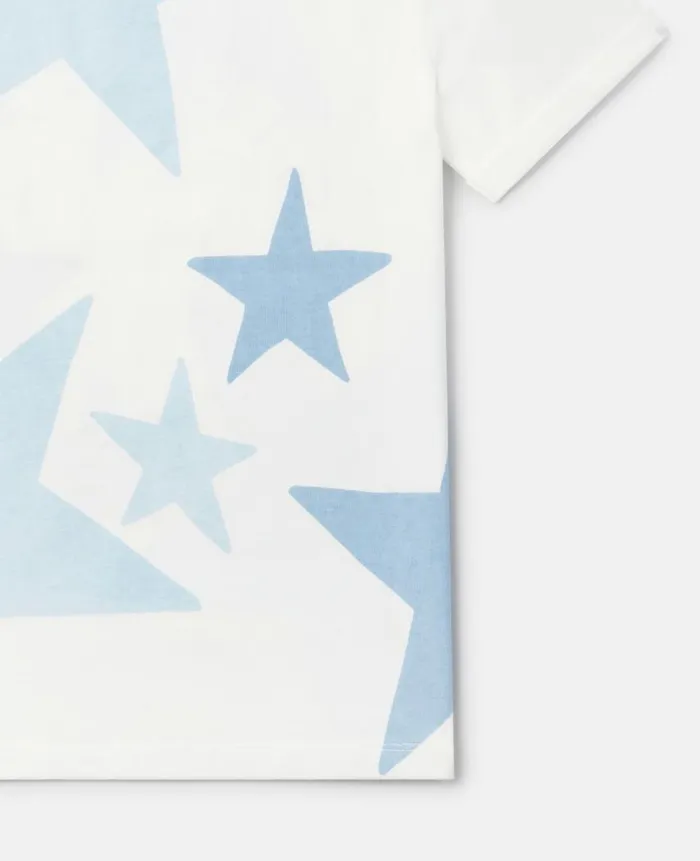 Kids TShirts And Tops Stella McCartney Stella Logo Star Print TShirt Blue