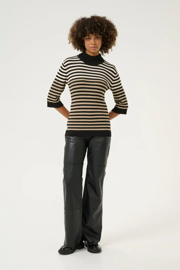 Knitwear and Cardigans Women CULTURE CUannemette Pullover Blackwhitecapdune