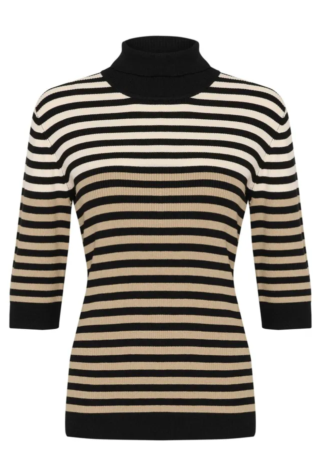 Knitwear and Cardigans Women CULTURE CUannemette Pullover Blackwhitecapdune