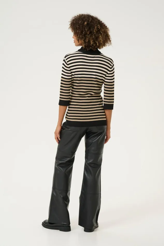 Knitwear and Cardigans Women CULTURE CUannemette Pullover Blackwhitecapdune