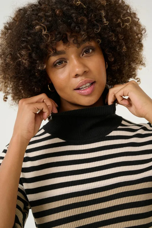 Knitwear and Cardigans Women CULTURE CUannemette Pullover Blackwhitecapdune