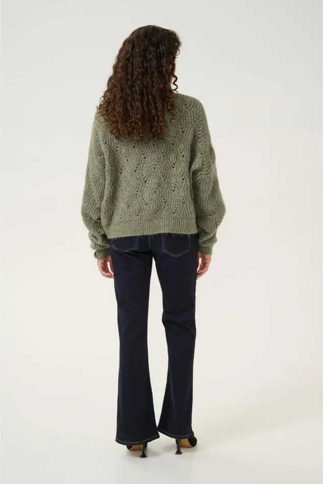 Knitwear and Cardigans Women CULTURE CUkimmy Cardigan Dusky Green Melange