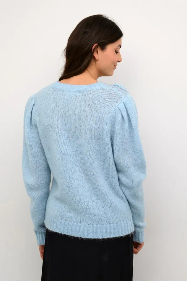 Knitwear and Cardigans Women CULTURE CUosa Pullover Cashmere Blue Melange