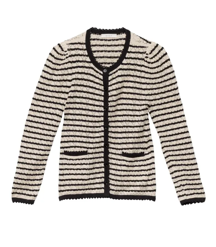 Knitwear Women DEN Therese Cardigan Allaire Stripe Knitwear Women DEN Therese Cardigan Allaire Stripe