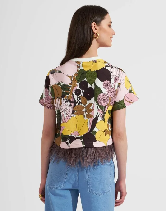 La Scala Tee Big Flower Rose Women La Double J Shirts and Tops La Scala Tee Big Flower Rose Women La Double J Shirts and Tops