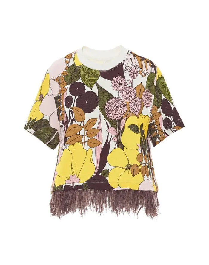 La Scala Tee Big Flower Rose Women La Double J Shirts and Tops La Scala Tee Big Flower Rose Women La Double J Shirts and Tops