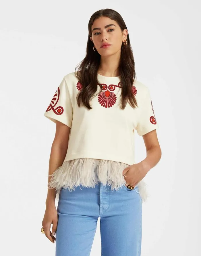 La Scala Tee Medallion Place Cream Women La Double J Shirts and Tops
