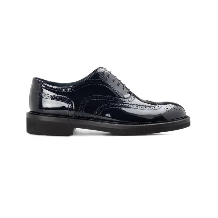 Lace Ups Men Moreschi Blue Leather Oxford