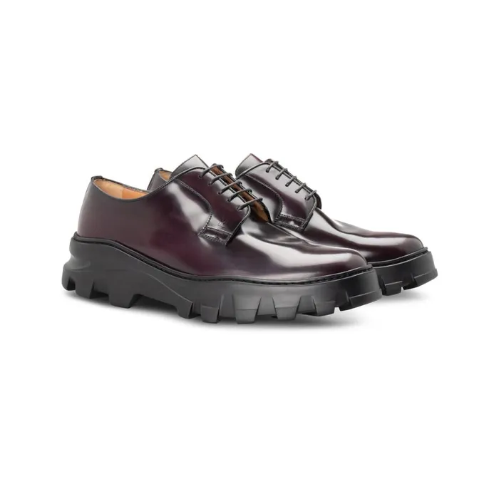 Lace Ups Men Moreschi Burgundy Leather Derby