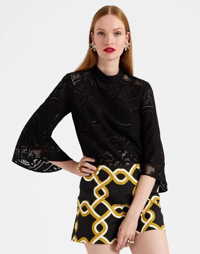 Lacey Make An Exit Top Solid Black Women La Double J Shirts and Tops