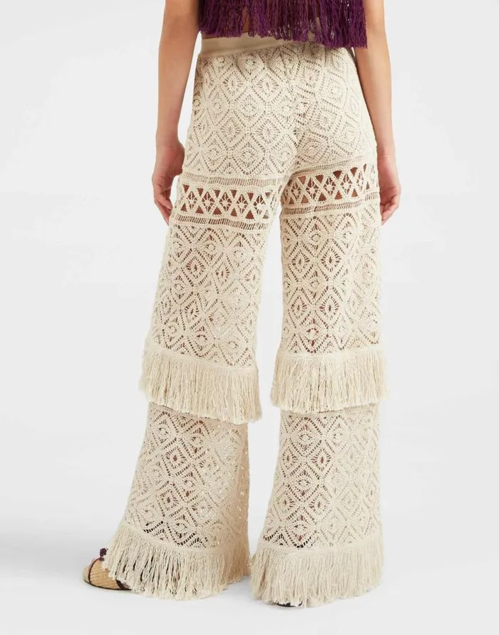 Lacey Palazzo Pants Plaza Cream Women La Double J Shorts and Pants Lacey Palazzo Pants Plaza Cream Women La Double J Shorts and Pants