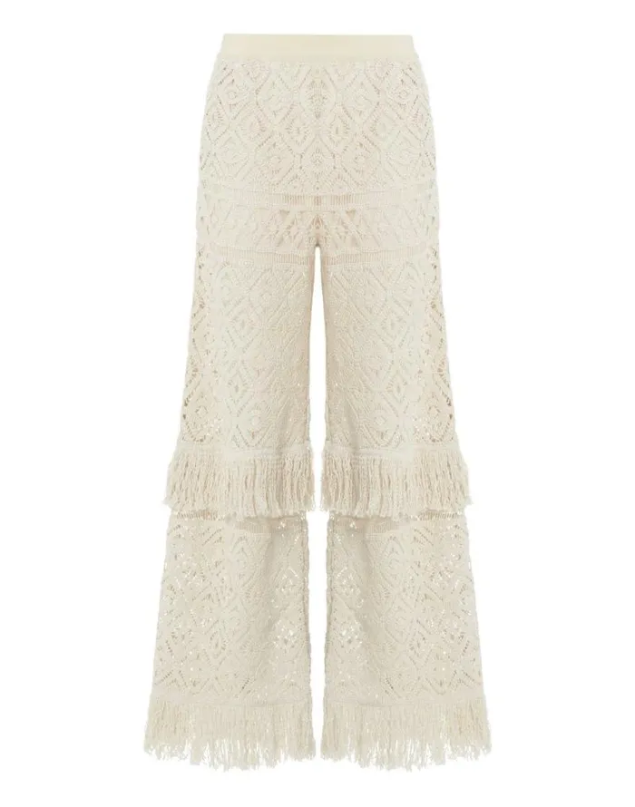 Lacey Palazzo Pants Plaza Cream Women La Double J Shorts and Pants Lacey Palazzo Pants Plaza Cream Women La Double J Shorts and Pants