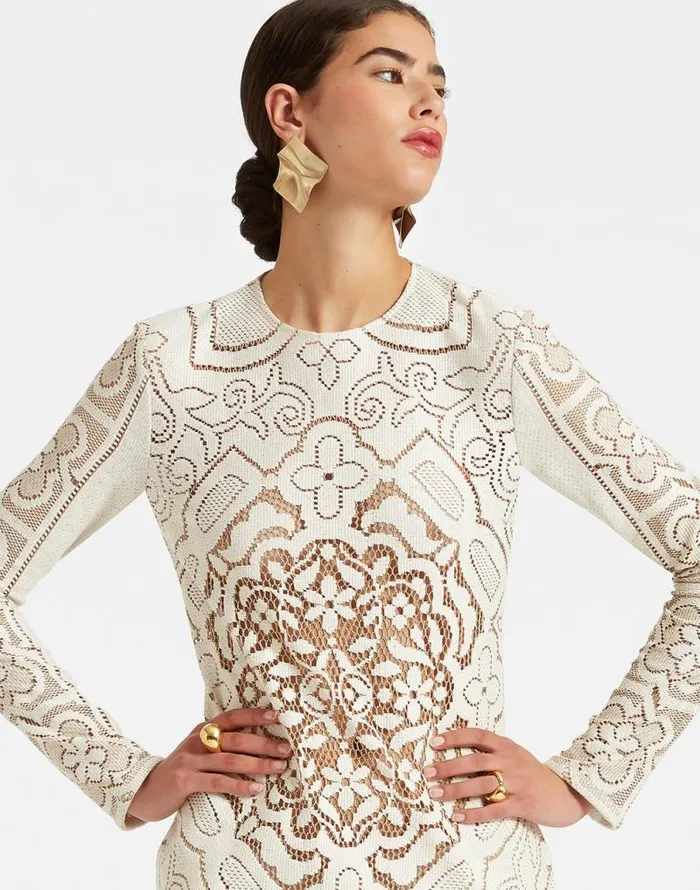 Lacey Swing Dress Solid White Smoke Women La Double J Dresses Lacey Swing Dress Solid White Smoke Women La Double J Dresses