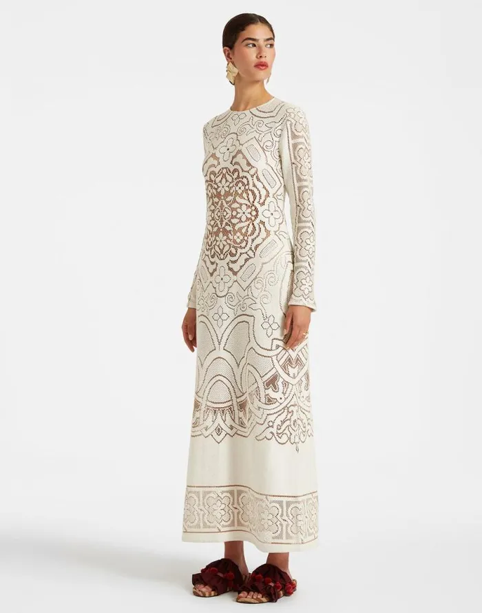 Lacey Swing Dress Solid White Smoke Women La Double J Dresses Lacey Swing Dress Solid White Smoke Women La Double J Dresses