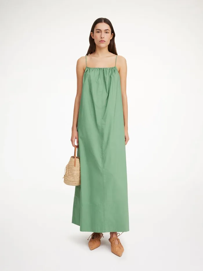 Lanney Organic Cotton Maxi Dress Comfrey Women By Malene Birger Dresses