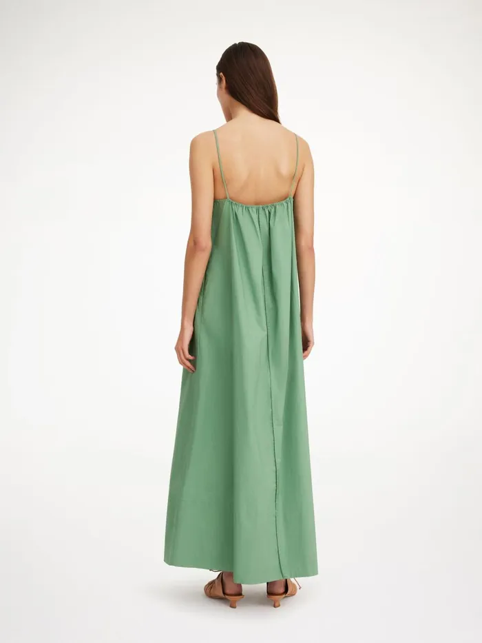 Lanney Organic Cotton Maxi Dress Comfrey Women By Malene Birger Dresses
