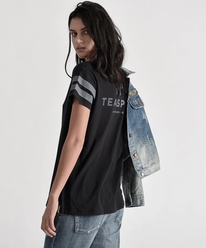 LE HUNT ONE TEE BLACK Women One Teaspoon Basic Tees LE HUNT ONE TEE BLACK Women One Teaspoon Basic Tees