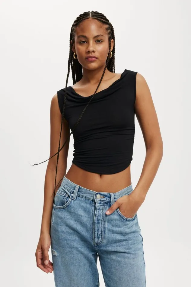 Lexa Off The Shoulder Top Black Women Cotton On Tops