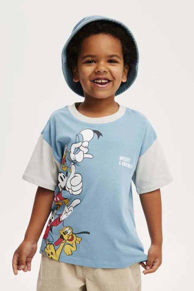 License Drop Shoulder Short Sleeve Tee Lcn Dis Dusty Blue and Winter Greymickey Bff Boys Cotton On Tops and TShirts License Drop Shoulder Short Sleeve Tee Lcn Dis Dusty Blue and Winter Greymickey Bff Boys Cotton On Tops and TShirts