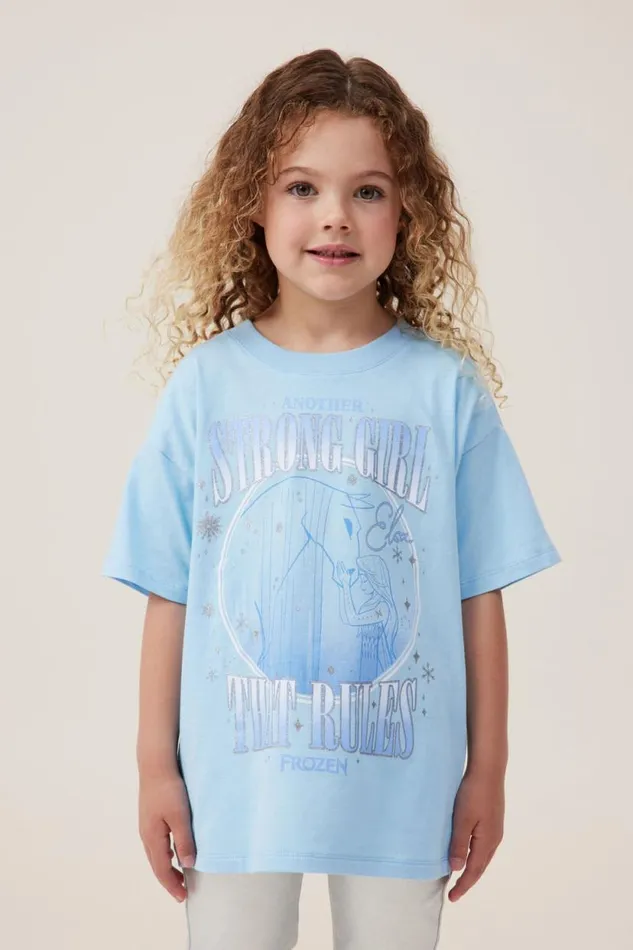 License Drop Shoulder Short Sleeve Tee Lcn Dis Elsa Strong Girlsky Haze Girls Cotton On Tops and TShirts License Drop Shoulder Short Sleeve Tee Lcn Dis Elsa Strong Girlsky Haze Girls Cotton On Tops and TShirts