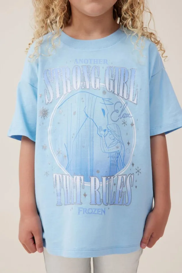 License Drop Shoulder Short Sleeve Tee Lcn Dis Elsa Strong Girlsky Haze Girls Cotton On Tops and TShirts License Drop Shoulder Short Sleeve Tee Lcn Dis Elsa Strong Girlsky Haze Girls Cotton On Tops and TShirts