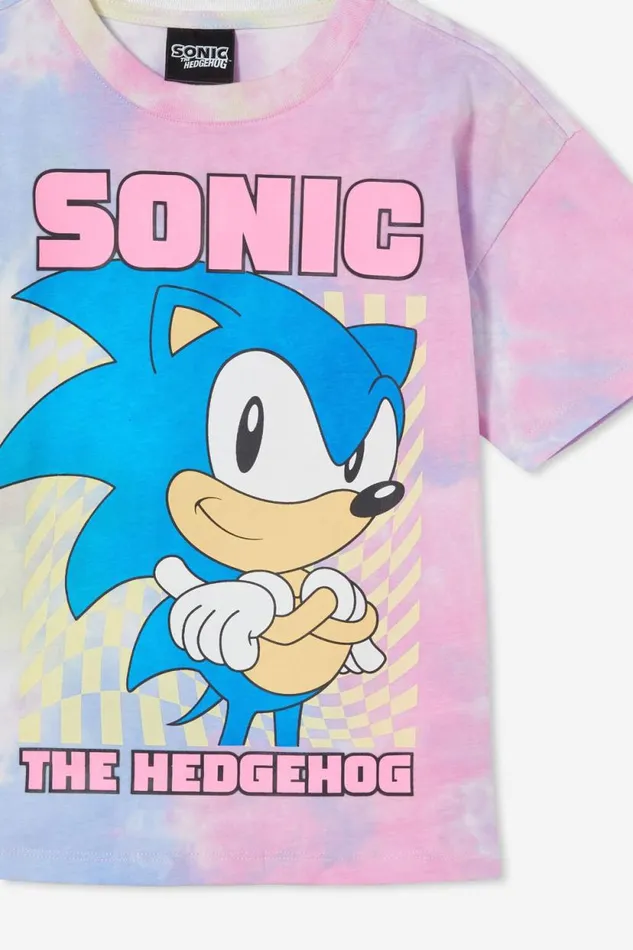 License Drop Shoulder Short Sleeve Tee Lcn Seg Sonic The Hedgehogtie Dye Girls Cotton On Tops and TShirts License Drop Shoulder Short Sleeve Tee Lcn Seg Sonic The Hedgehogtie Dye Girls Cotton On Tops and TShirts