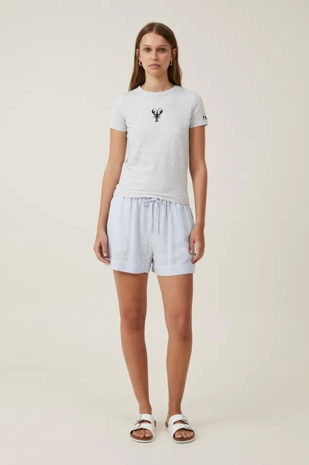 Lightweight Longline Graphic Tee Palermo Lobster Grey Marle Women Cotton On Tops Lightweight Longline Graphic Tee Palermo Lobster Grey Marle Women Cotton On Tops