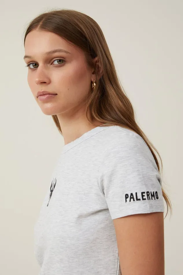Lightweight Longline Graphic Tee Palermo Lobster Grey Marle Women Cotton On Tops Lightweight Longline Graphic Tee Palermo Lobster Grey Marle Women Cotton On Tops