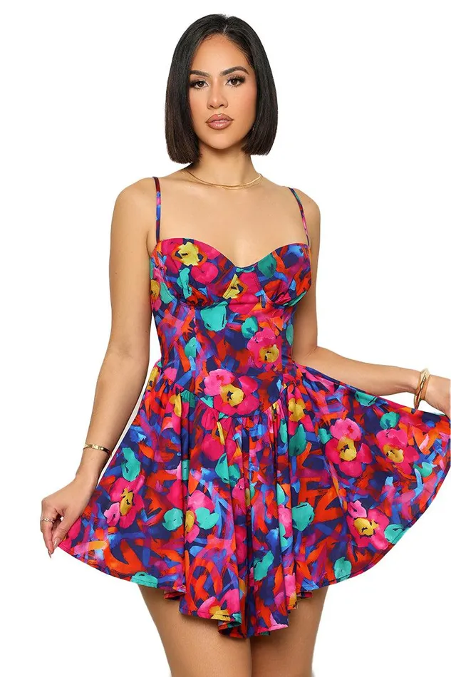 Lilly039s Kloset Dresses Women Life Of The Party Baby Doll Dress Pink MultiFINAL SALE