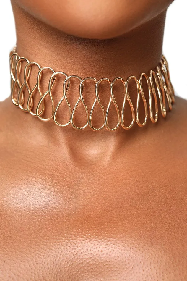 Lilly039s Kloset Jewelry Women Caught Up Gold Choker Necklace