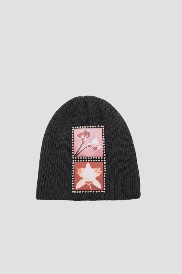 Lily Orchid Robert Mapplethorpe Beanie Black WomenMen MISBHV Knitwear