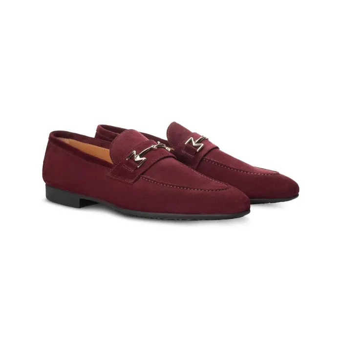 Loafers Men Moreschi Burgundy Suede Loafer