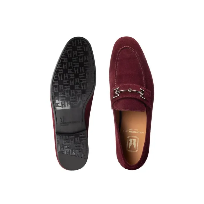 Loafers Men Moreschi Burgundy Suede Loafer